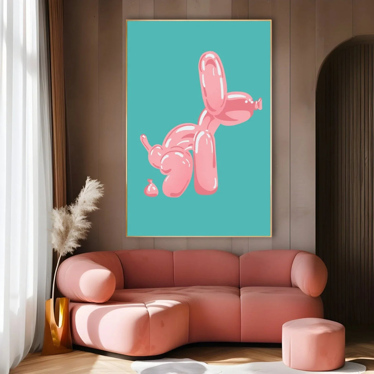 Quadro Stampa su Tela Balloon Dog Pink - CupidoDesign