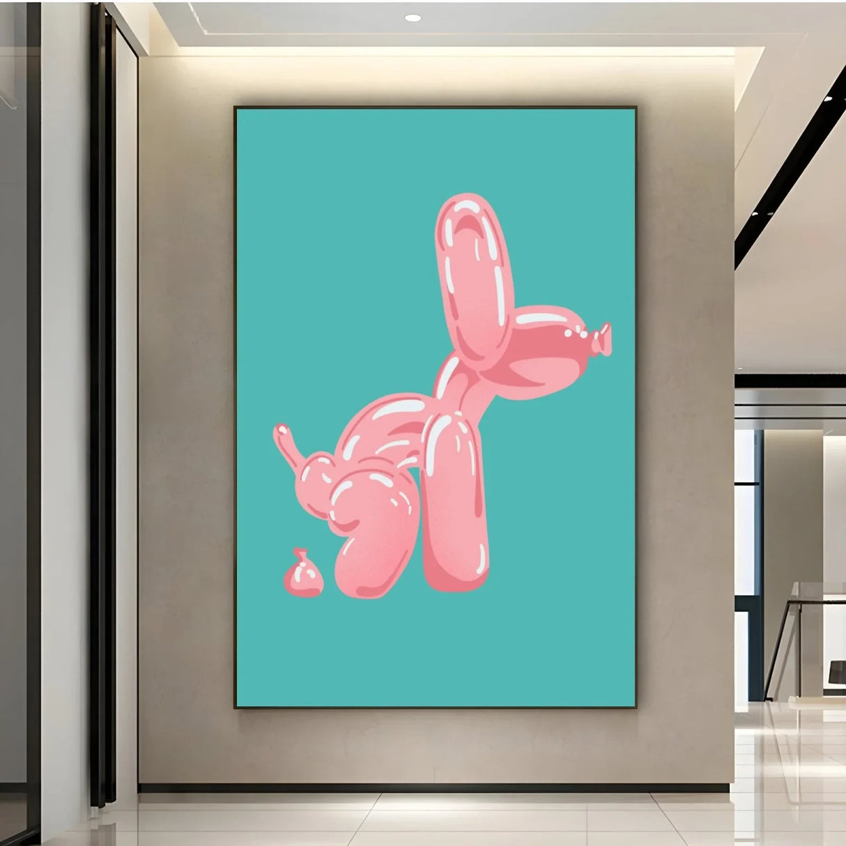 Quadro Stampa su Tela Balloon Dog Pink - CupidoDesign