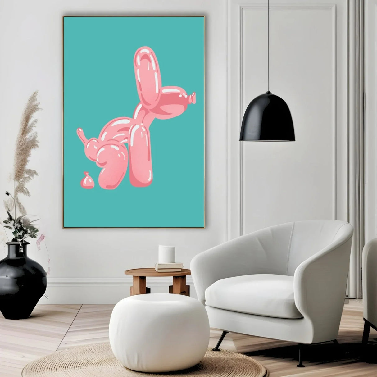 Quadro Stampa su Tela Balloon Dog Pink - CupidoDesign