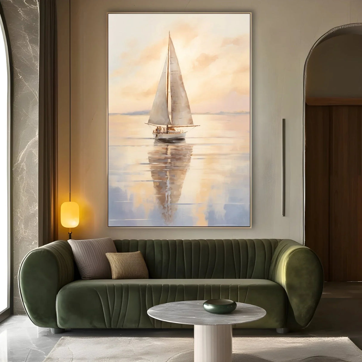 Quadro Stampa su Tela Barca dorata - CupidoDesign