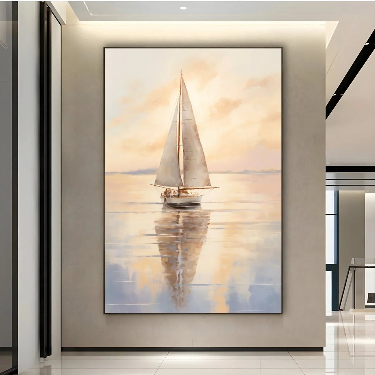 Quadro Stampa su Tela Barca dorata - CupidoDesign
