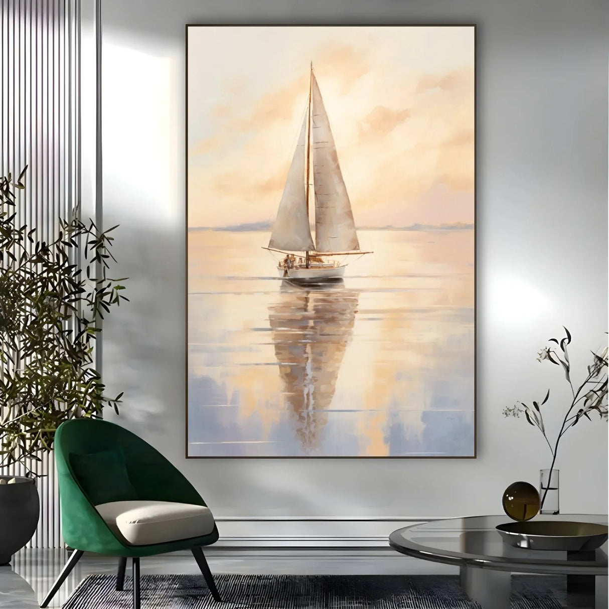 Quadro Stampa su Tela Barca dorata - CupidoDesign