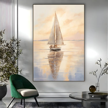 Quadro Stampa su Tela Barca dorata - CupidoDesign