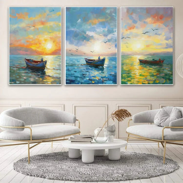 Quadro Stampa su Tela Barca solitaria - CupidoDesign