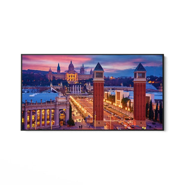 Quadro Stampa su Tela Barcellona di Notte, Spagna - CupidoDesign