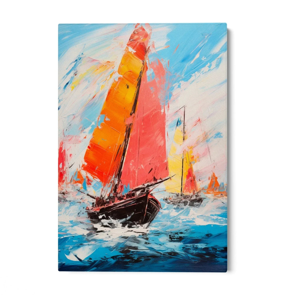Quadro Stampa su Tela Barche nella Tempesta - CupidoDesign