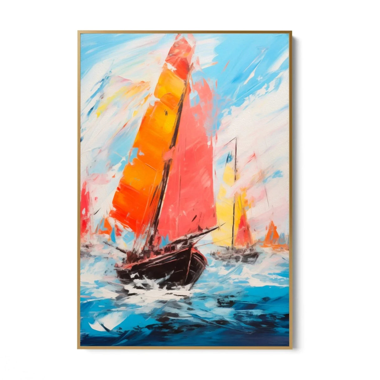 Quadro Stampa su Tela Barche nella Tempesta - CupidoDesign