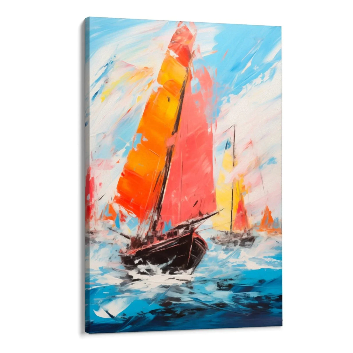 Quadro Stampa su Tela Barche nella Tempesta - CupidoDesign