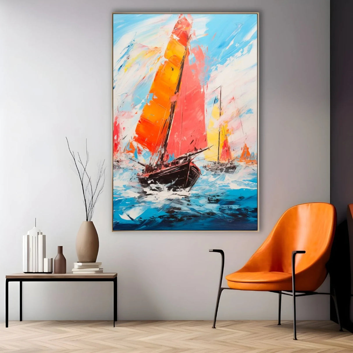 Quadro Stampa su Tela Barche nella Tempesta - CupidoDesign