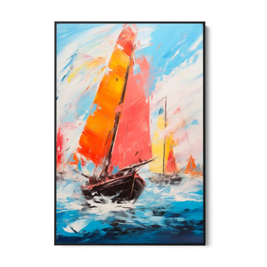 Quadro Stampa su Tela Barche nella Tempesta - CupidoDesign