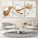 Quadro Stampa su Tela Barchetta nel Flusso Set da 3 50x70cm - CupidoDesign