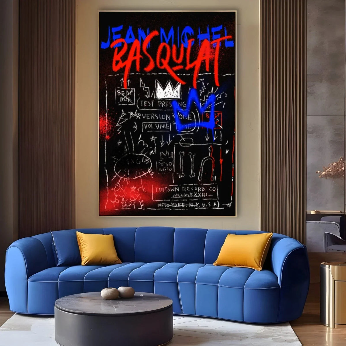 Quadro Stampa su Tela Basquiat Black - CupidoDesign