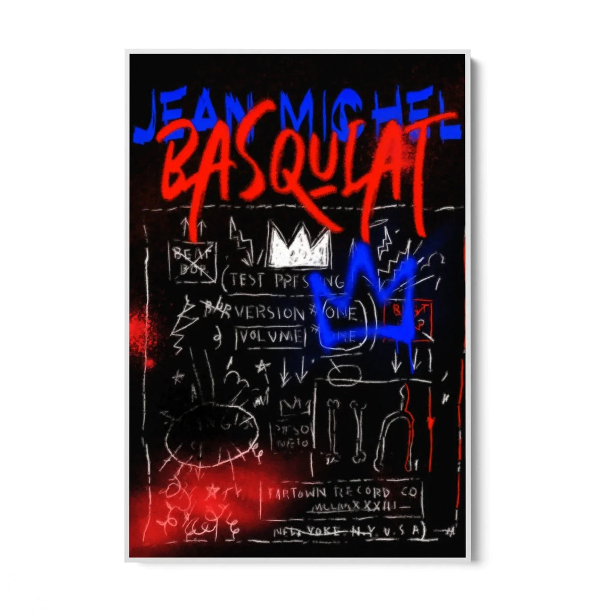 Quadro Stampa su Tela Basquiat Black - CupidoDesign