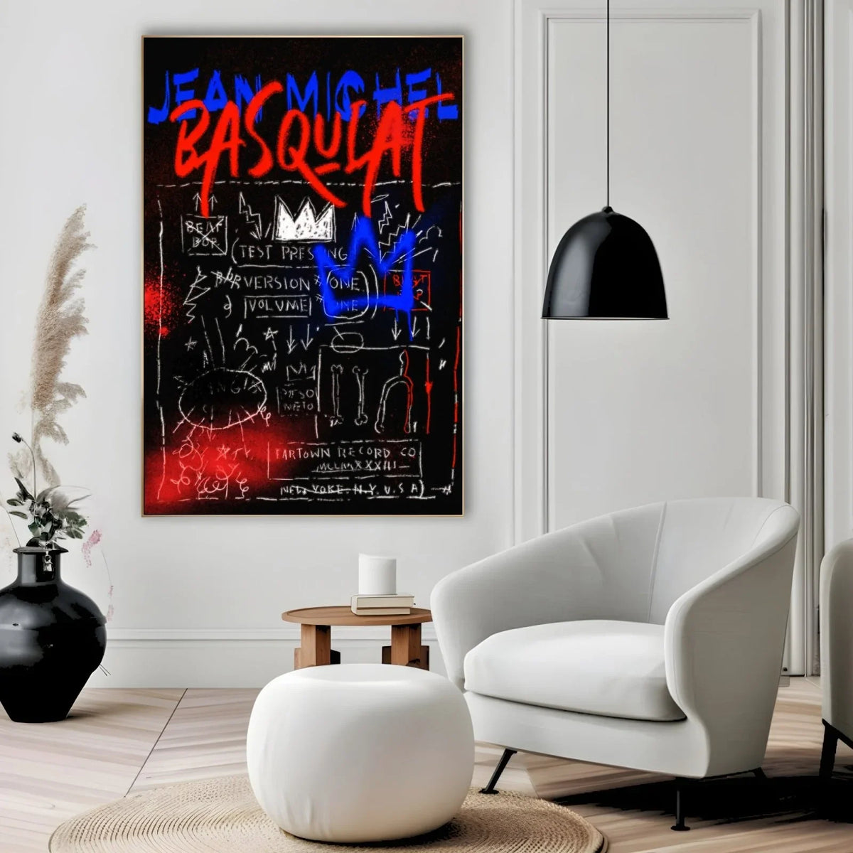 Quadro Stampa su Tela Basquiat Black - CupidoDesign