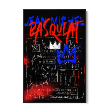 Quadro Stampa su Tela Basquiat Black - CupidoDesign