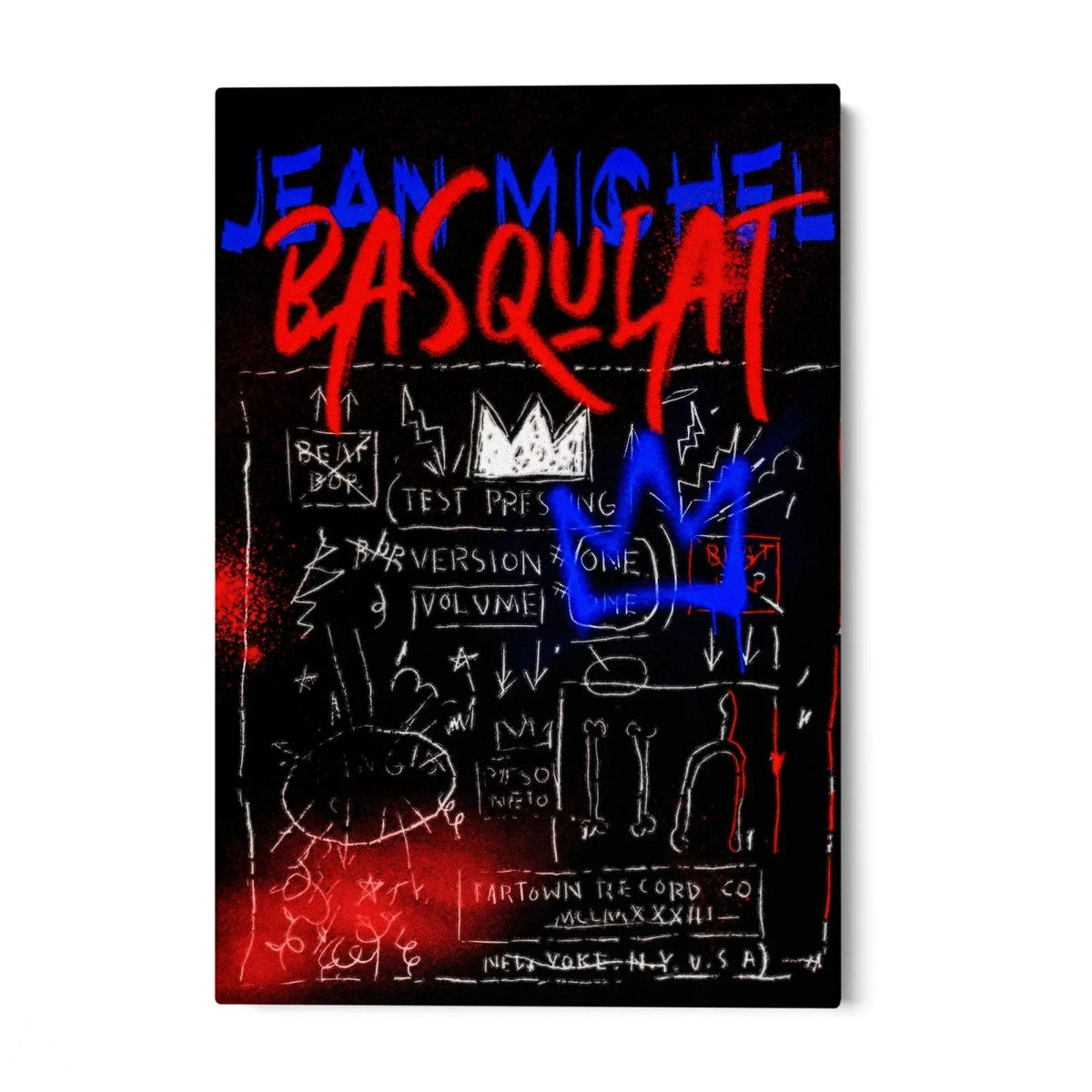 Quadro Stampa su Tela Basquiat Black - CupidoDesign