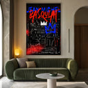 Quadro Stampa su Tela Basquiat Black - CupidoDesign