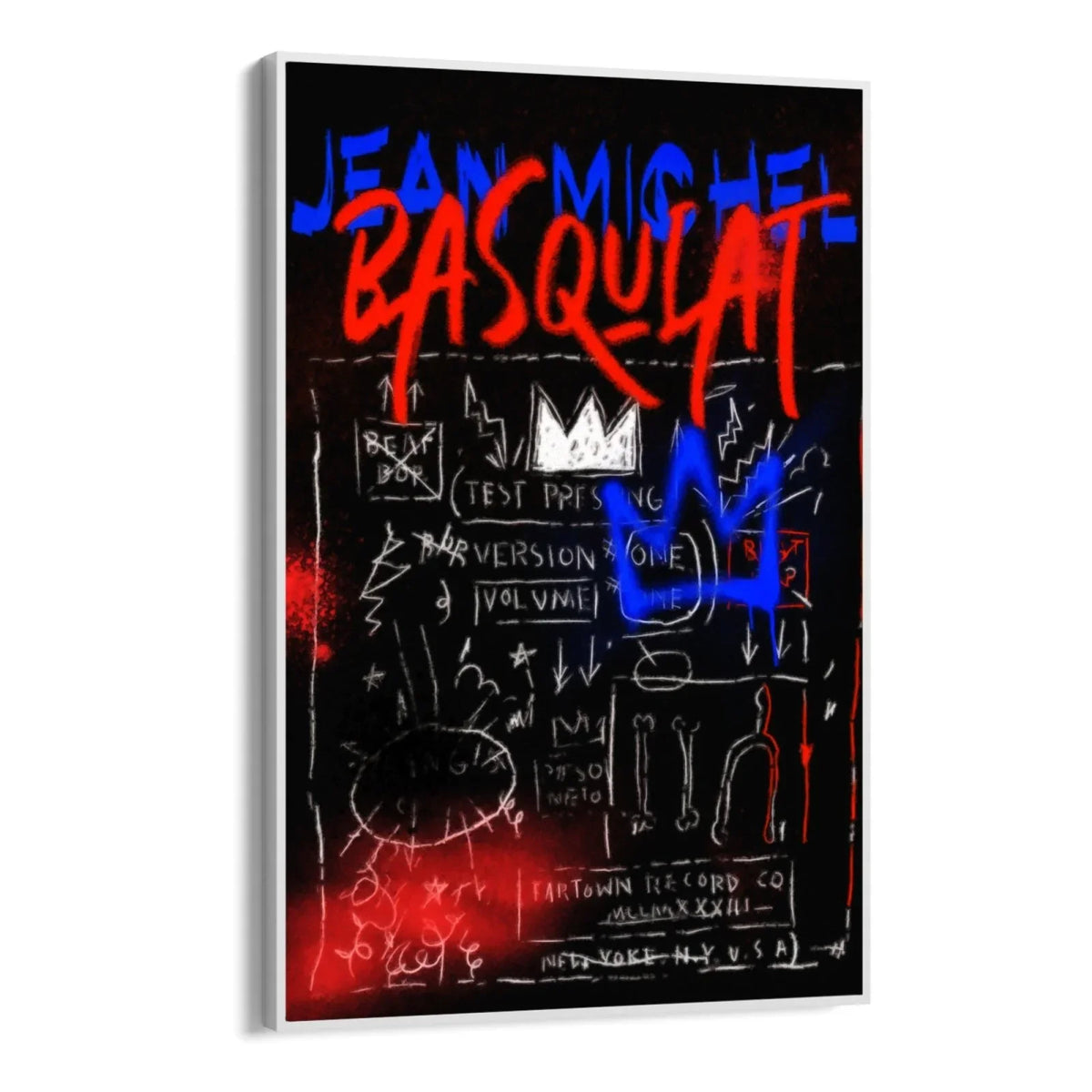 Quadro Stampa su Tela Basquiat Black - CupidoDesign