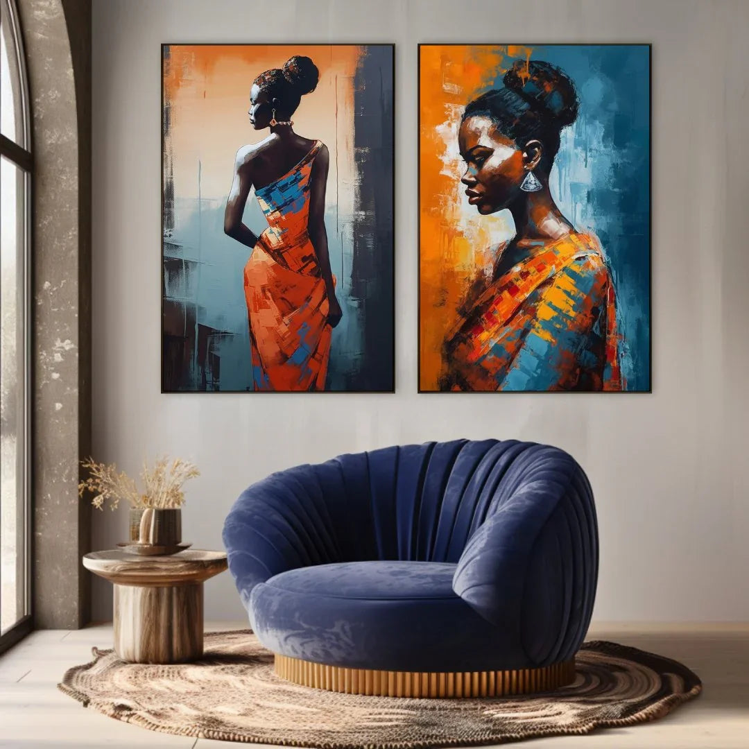 Quadro Stampa su Tela Bellezza africana - CupidoDesign