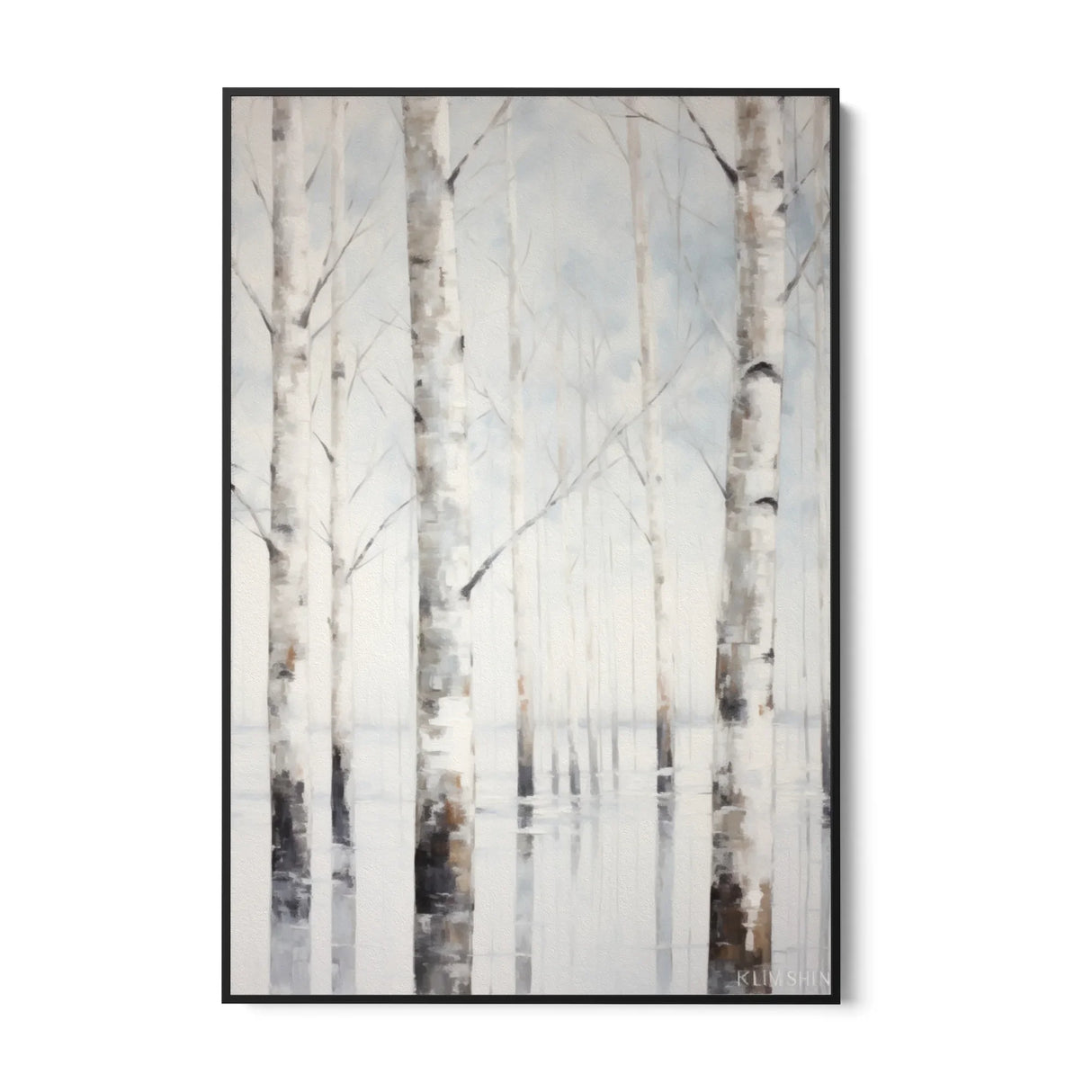 Quadro Stampa su Tela Betulle d'inverno - CupidoDesign