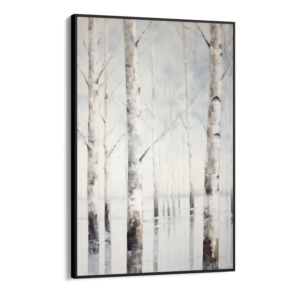 Quadro Stampa su Tela Betulle d'inverno - CupidoDesign