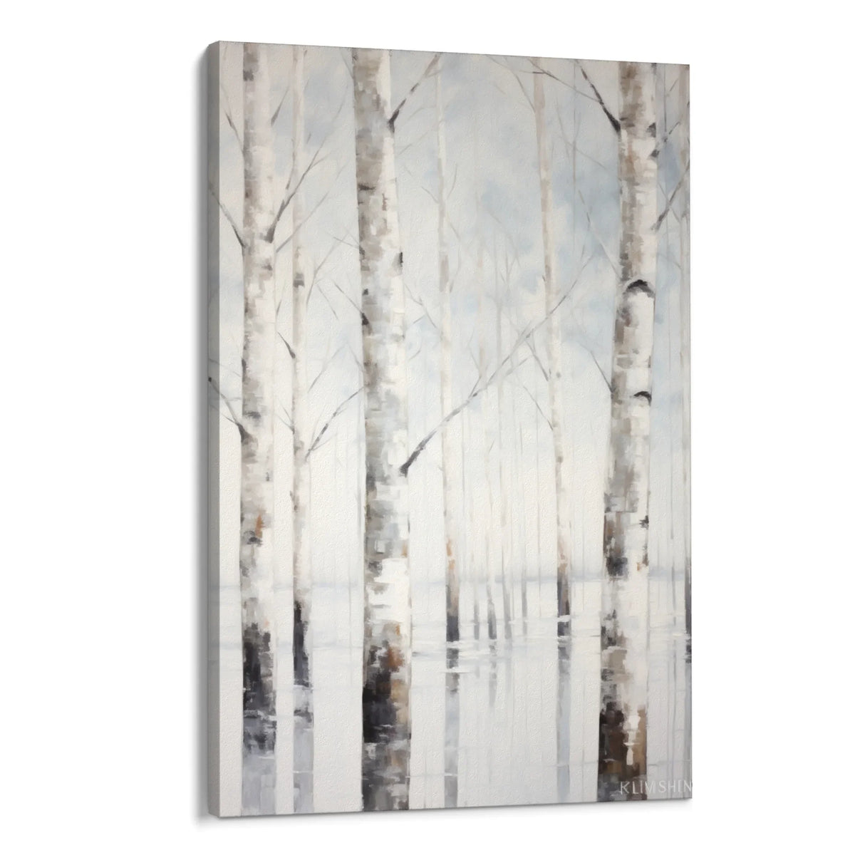 Quadro Stampa su Tela Betulle d'inverno - CupidoDesign