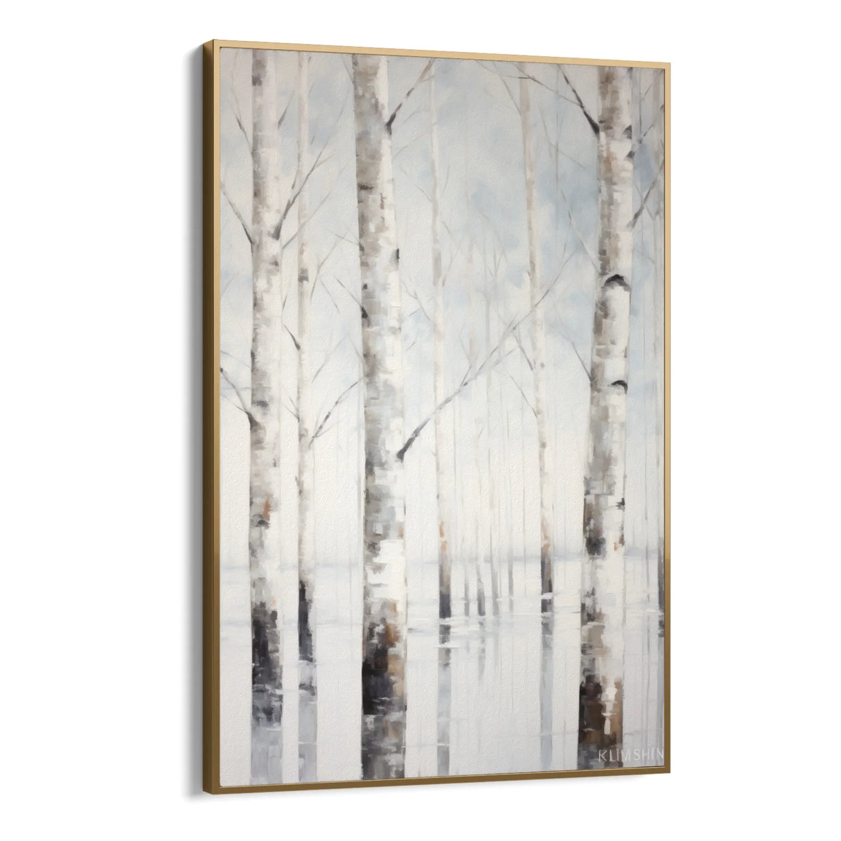 Quadro Stampa su Tela Betulle d'inverno - CupidoDesign