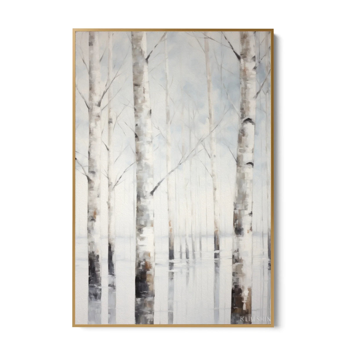 Quadro Stampa su Tela Betulle d'inverno - CupidoDesign