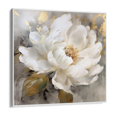 Quadro Stampa su Tela Bianca Peonia - CupidoDesign