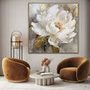 Quadro Stampa su Tela Bianca Peonia - CupidoDesign