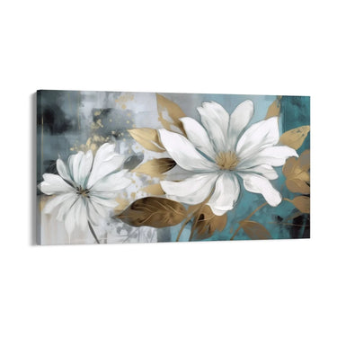 Quadro Stampa su Tela Bianca Sinfonia Floreale - CupidoDesign