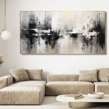Quadro Stampa su Tela Bianco&Nero Astratto - CupidoDesign