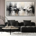 Quadro Stampa su Tela Bianco&Nero Astratto - CupidoDesign