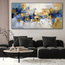 Quadro Stampa su Tela Blue & Gold - CupidoDesign
