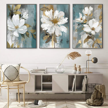 Quadro Stampa su Tela Bocciolo celeste - CupidoDesign
