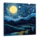 Quadro Stampa su Tela Bosco sotte le stelle - CupidoDesign