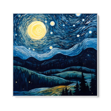 Quadro Stampa su Tela Bosco sotte le stelle - CupidoDesign