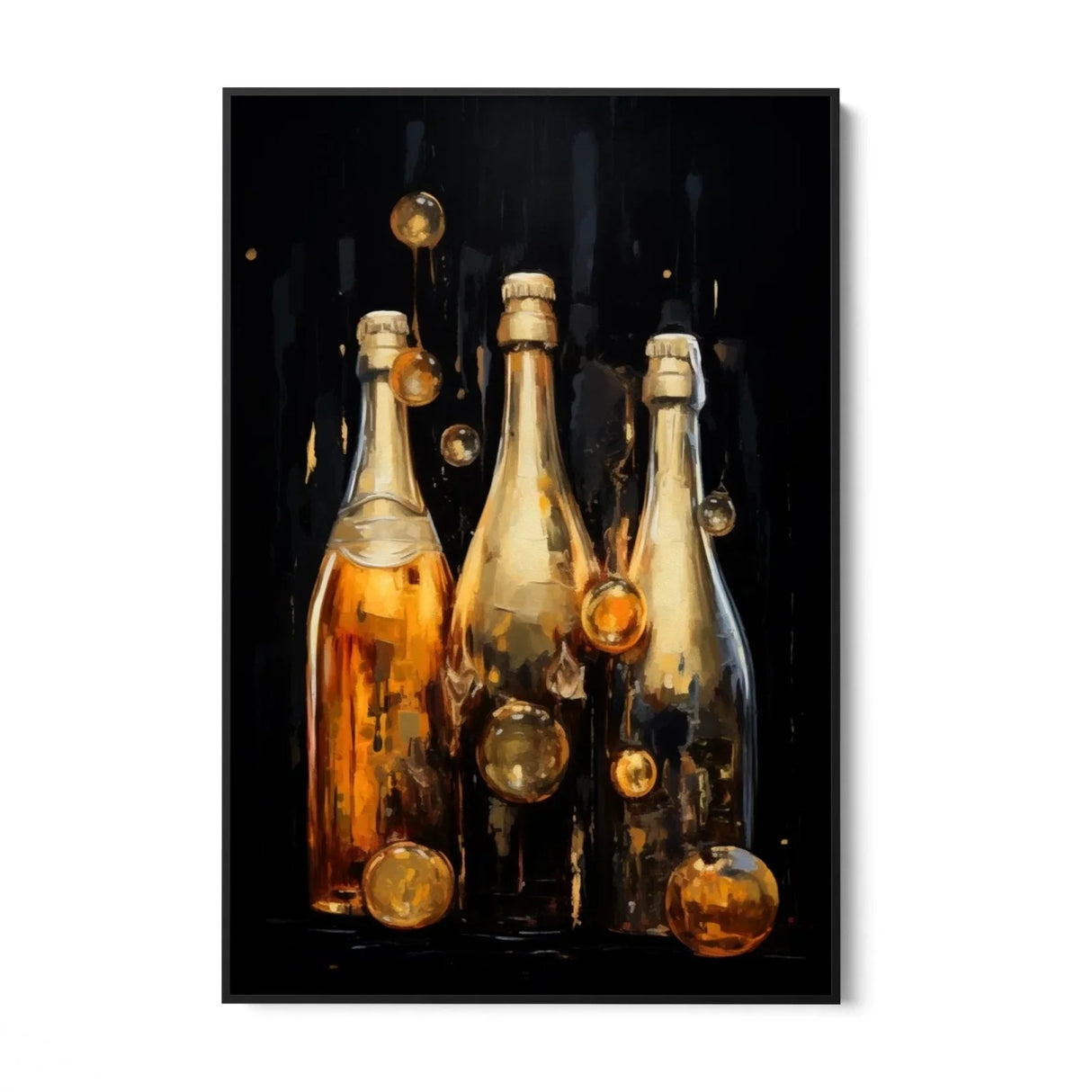 Quadro Stampa su Tela Bottiglie di Champagne - CupidoDesign