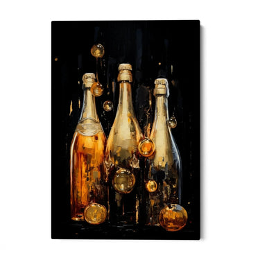 Quadro Stampa su Tela Bottiglie di Champagne - CupidoDesign