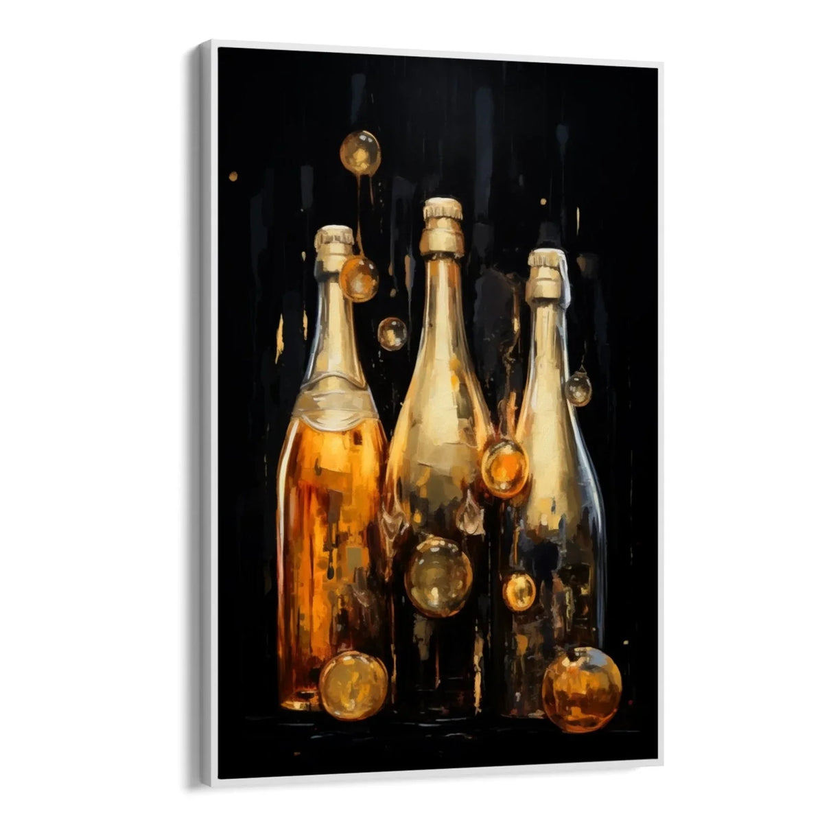 Quadro Stampa su Tela Bottiglie di Champagne - CupidoDesign