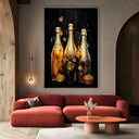 Quadro Stampa su Tela Bottiglie di Champagne - CupidoDesign