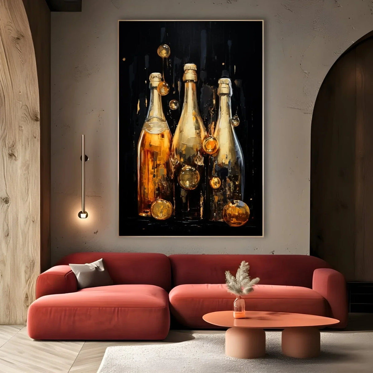 Quadro Stampa su Tela Bottiglie di Champagne - CupidoDesign
