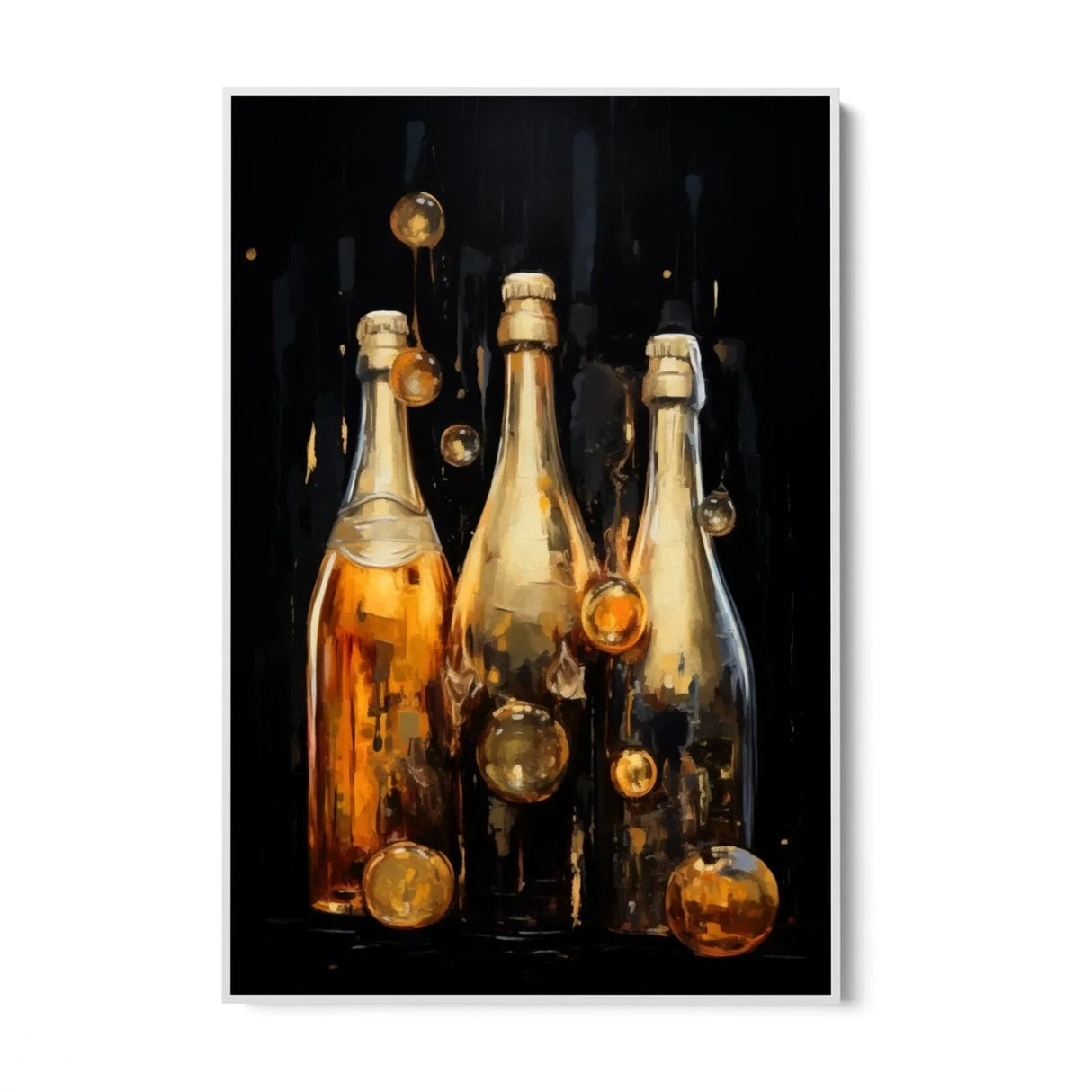 Quadro Stampa su Tela Bottiglie di Champagne - CupidoDesign