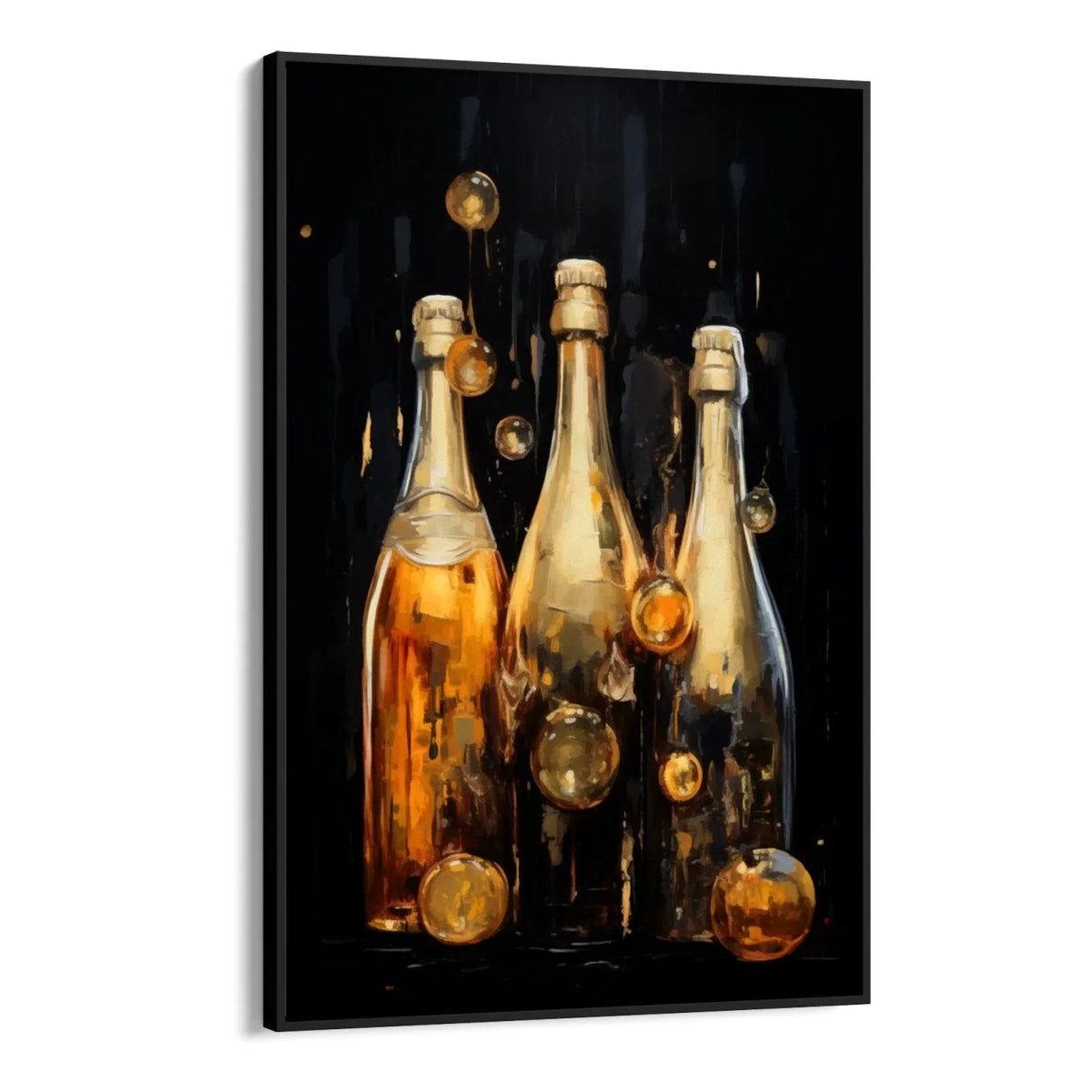 Quadro Stampa su Tela Bottiglie di Champagne - CupidoDesign