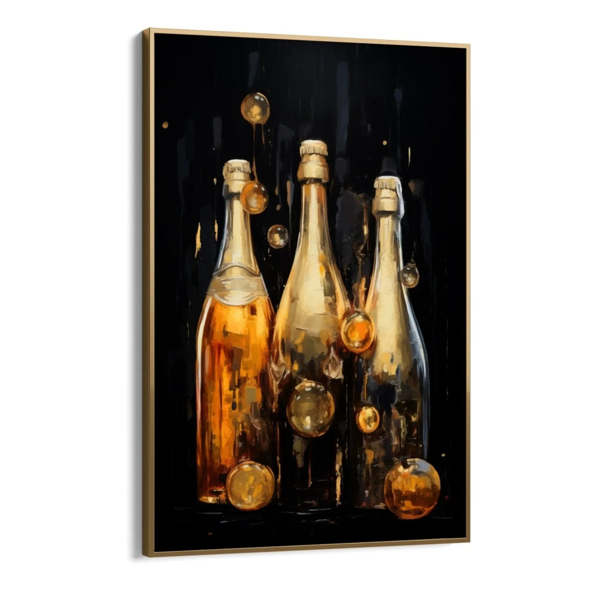 Quadro Stampa su Tela Bottiglie di Champagne - CupidoDesign
