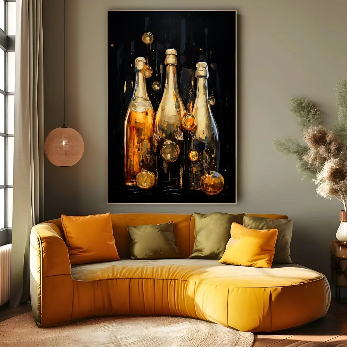 Quadro Stampa su Tela Bottiglie di Champagne - CupidoDesign