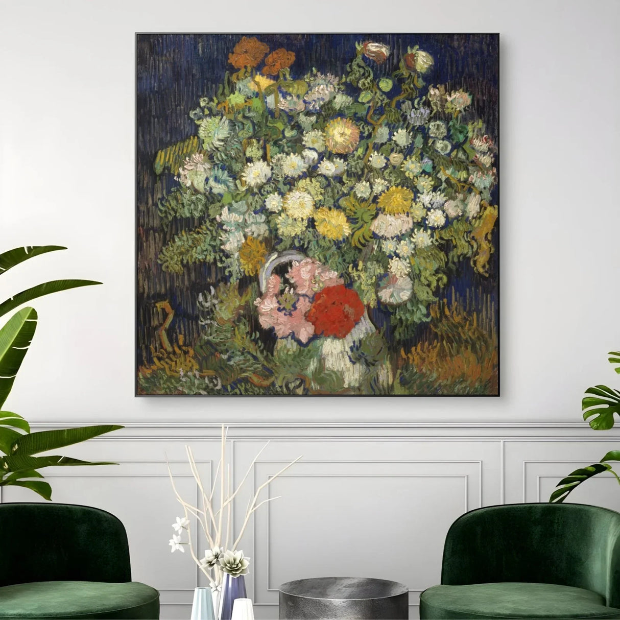 Quadro Stampa su Tela Bouquet of Flowers in a Vase, Vincent Van Gogh - CupidoDesign