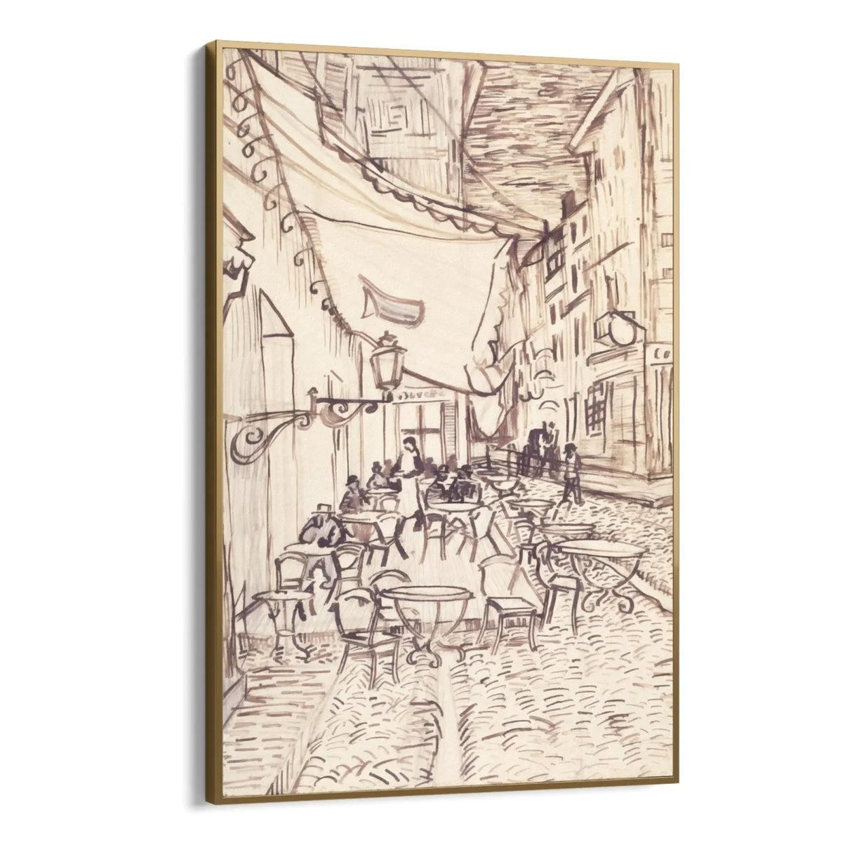 Quadro Stampa su Tela Cafe Terrace at Night, Vincent Van Gogh - CupidoDesign