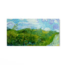 Quadro Stampa su Tela Campi di grano verde, Vincent Van Gogh - CupidoDesign