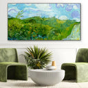 Quadro Stampa su Tela Campi di grano verde, Vincent Van Gogh - CupidoDesign